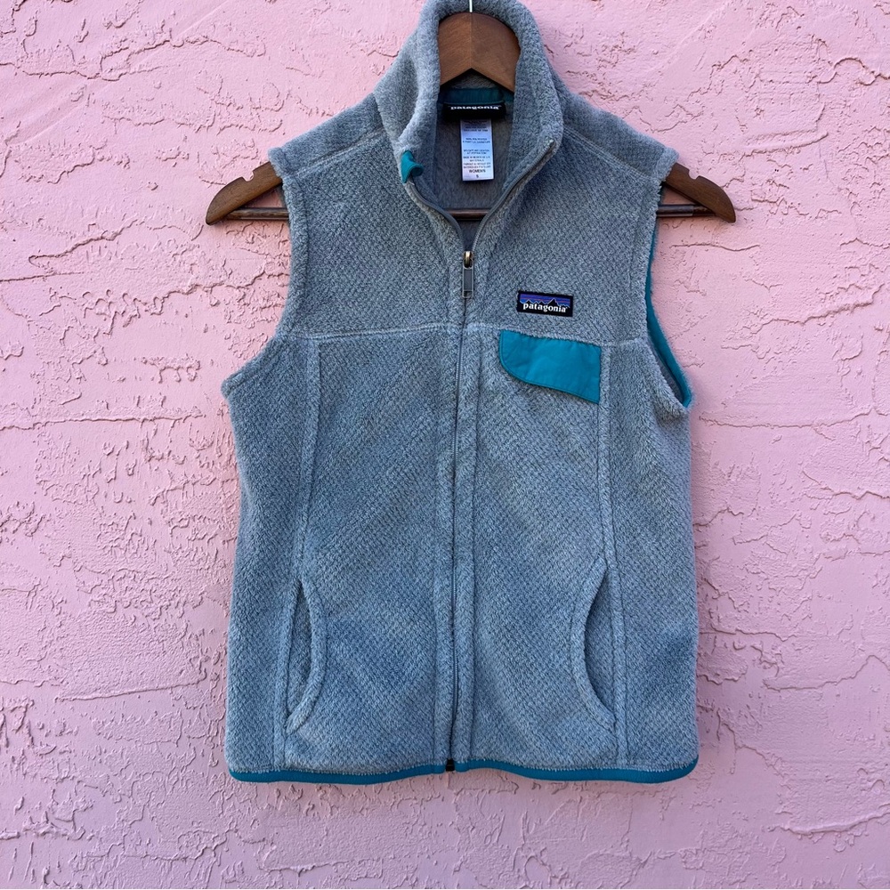 Patagonia Fleece Vest Re-Tool Gray Green Size Small